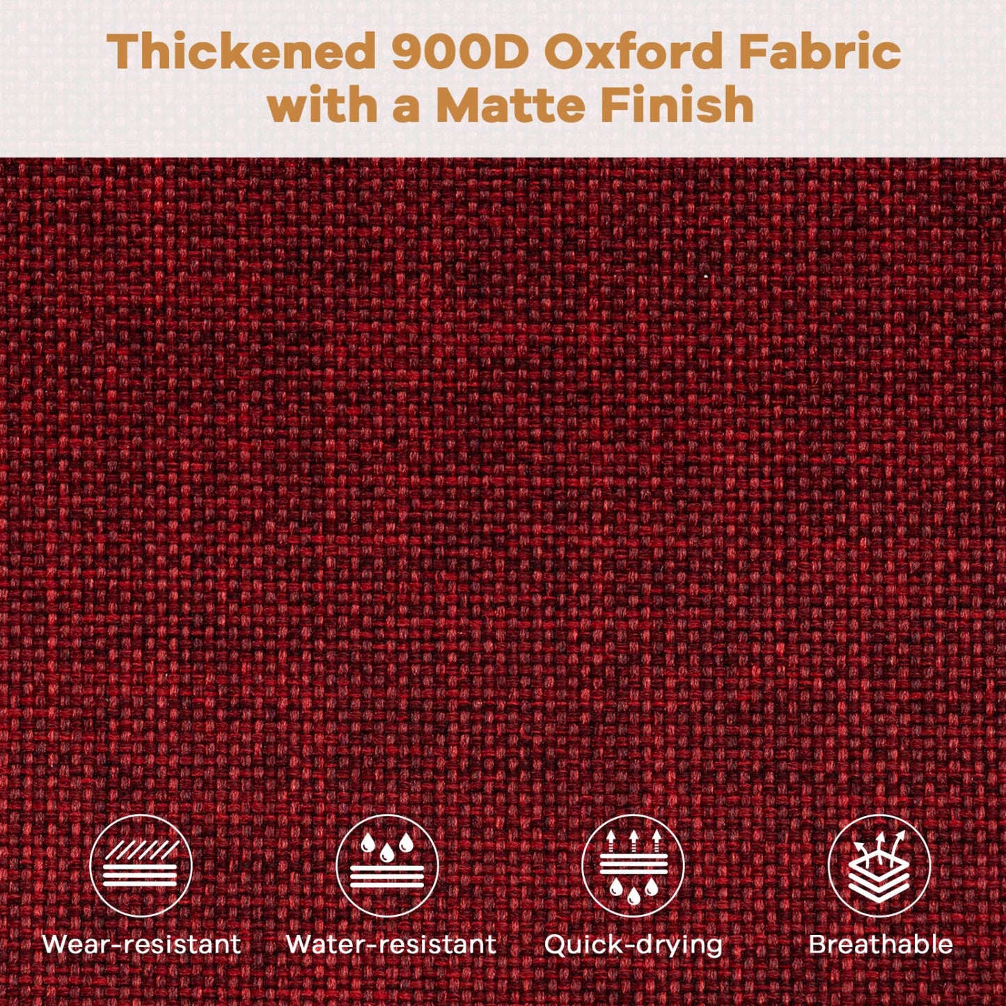 GemGear maroon woven outdoor chair fabric swatch with wearresistant, waterresistant on Tampa Home & Garden Store