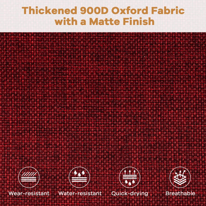 GemGear maroon woven outdoor chair fabric swatch with wearresistant, waterresistant on Tampa Home & Garden Store
