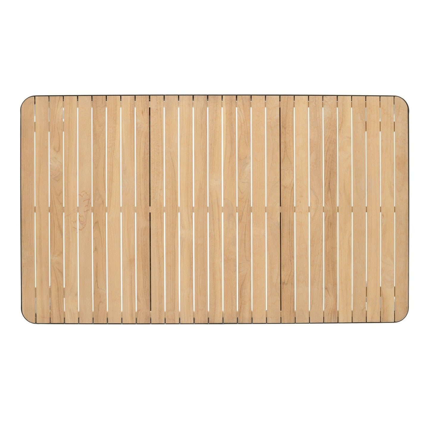 Portals Dark 4 Seater Carver rectangular outdoor dining table with natural wood slats on Tampa Home & Garden Store