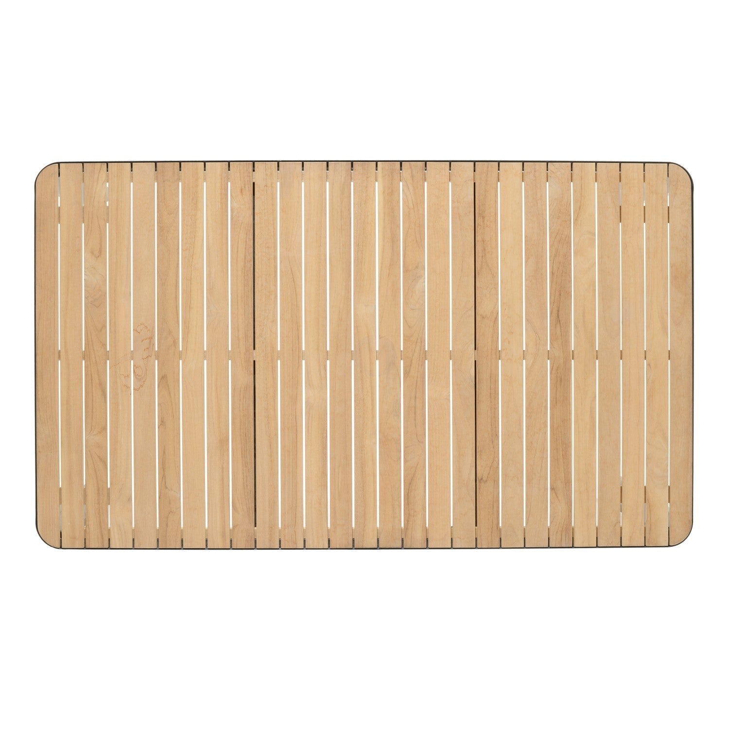 Portals Dark 4 Seater Carver rectangular outdoor dining table with natural wood slats on Tampa Home & Garden Store