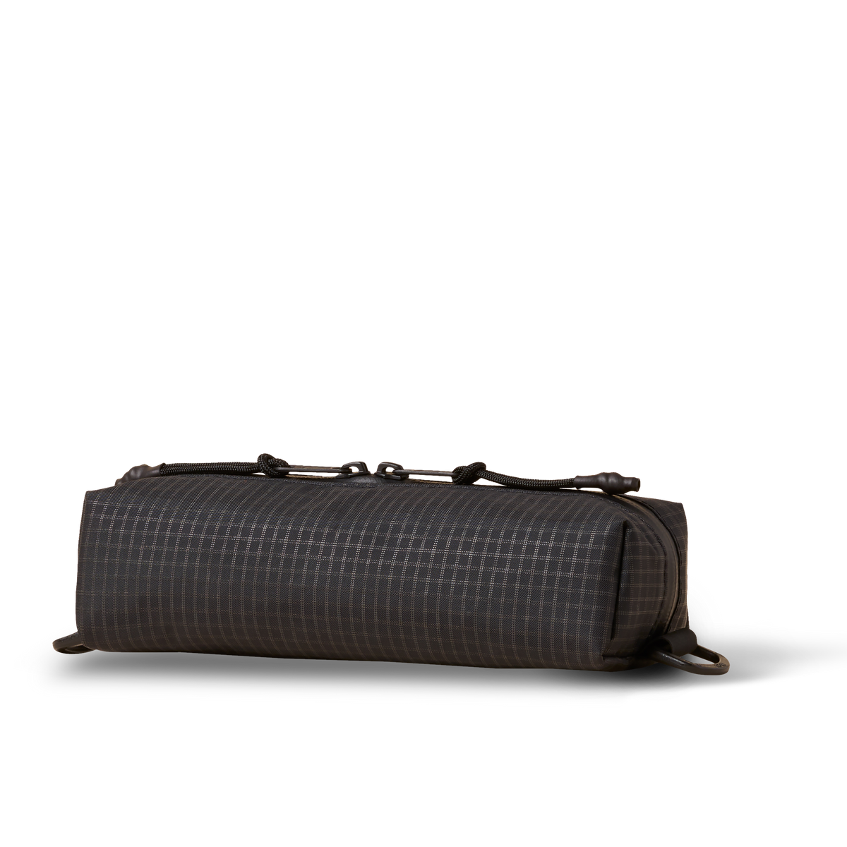 Porterpen Pouch in dark gray grid fabric with zip and paracord pull on Tampa Home & Garden Store