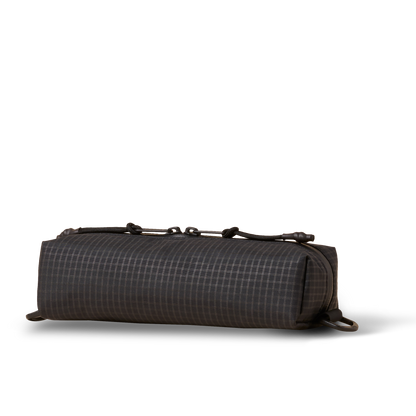 Porterpen Pouch in dark gray grid fabric with zip and paracord pull on Tampa Home & Garden Store