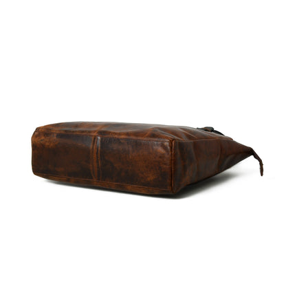 Portland Leather Tote with Zipper - Tampa Home & Garden Store