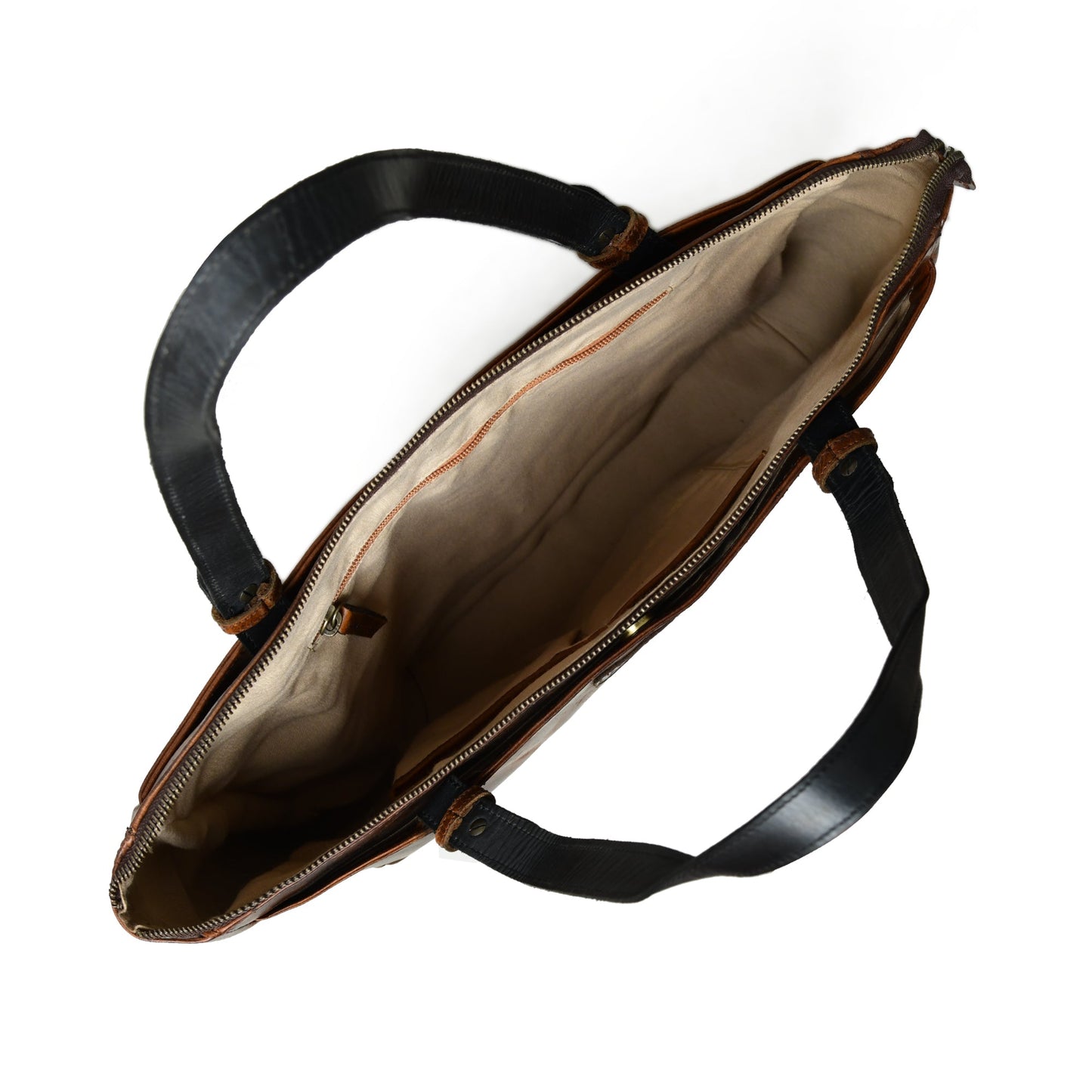 Portland Leather Tote with Zipper - Tampa Home & Garden Store