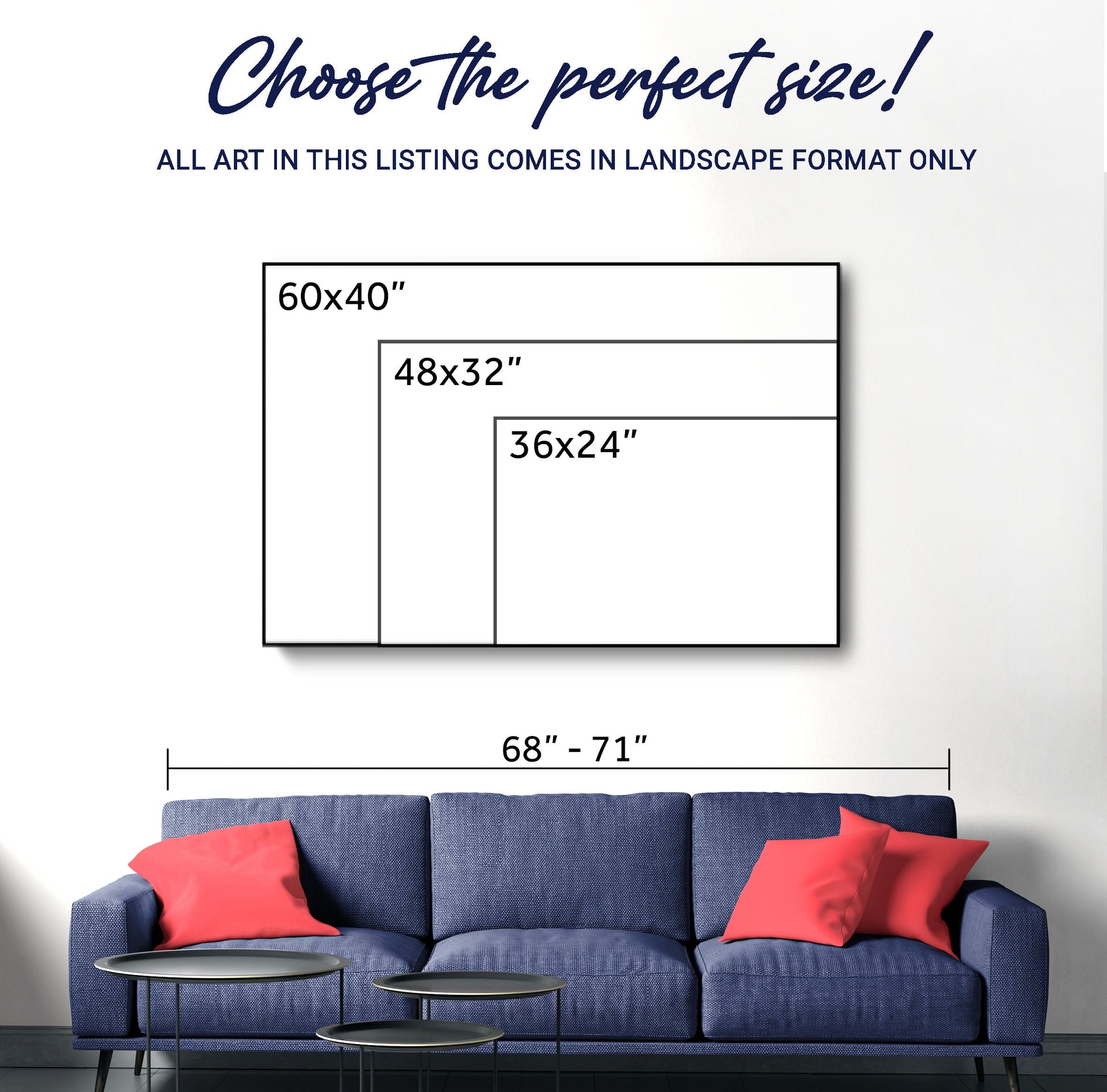 Modern Stone Pattern Wall Art canvas Tailored Canvases landscape layout over blue sofa on Tampa Home & Garden Store