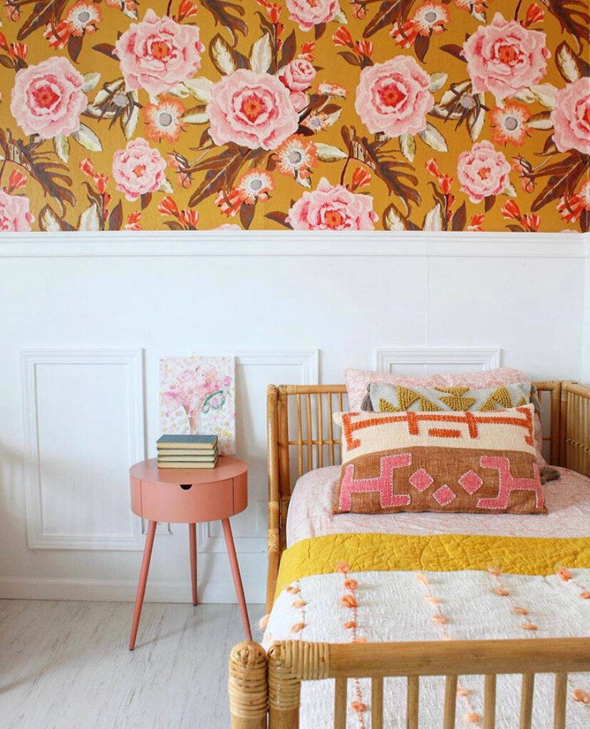 Posh Posy Wallpaper, yellow - Tampa Home & Garden Store