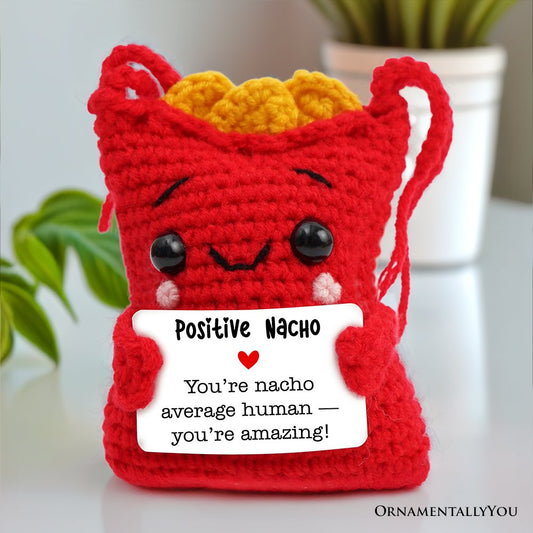 Positivity Nachos Crochet Support Doll, Encouragement Gift for Children and Adults - Tampa Home & Garden Store