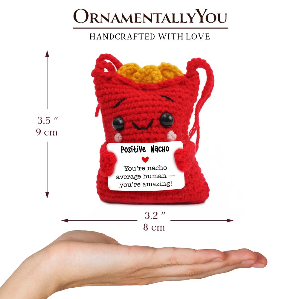 Positivity Nachos Crochet Support Doll, Encouragement Gift for Children and Adults - Tampa Home & Garden Store
