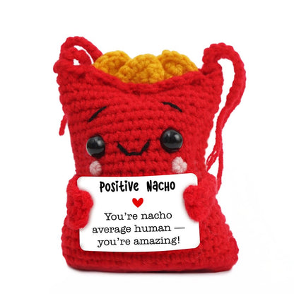 Positivity Nachos Crochet Support Doll, Encouragement Gift for Children and Adults - Tampa Home & Garden Store