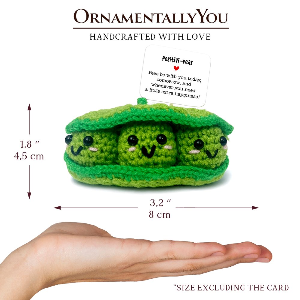 Positivity Peas Crochet Support Doll, Encouragement Gift for Children and Adults - Tampa Home & Garden Store