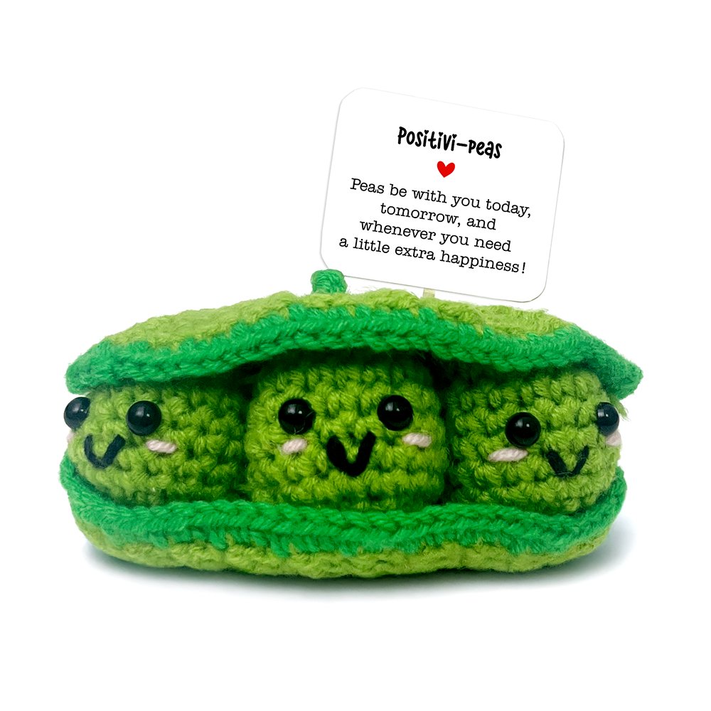 Positivity Peas Crochet Support Doll, Encouragement Gift for Children and Adults - Tampa Home & Garden Store