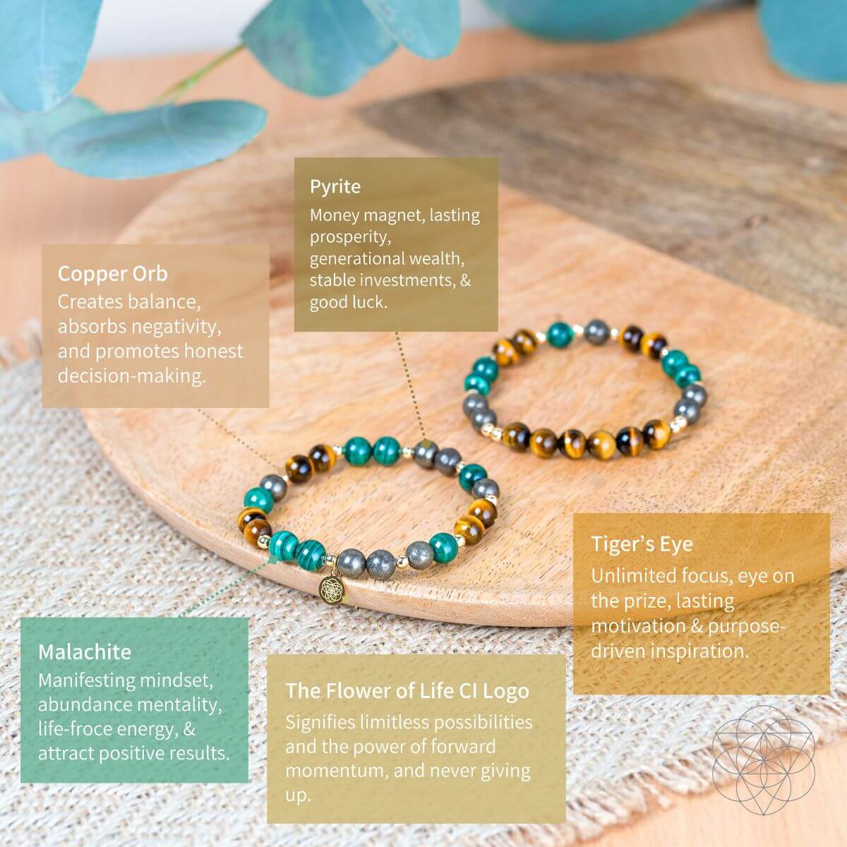 Powerhouse of Success - Trio of Stones Bracelet Bundle - Tampa Home & Garden Store