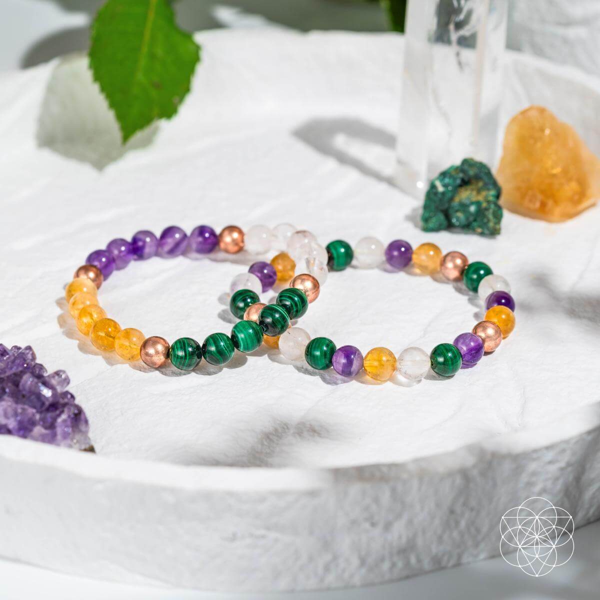 Powerhouse of Wealth Manifestation - Crystal Quartet Bracelet Set - Tampa Home & Garden Store
