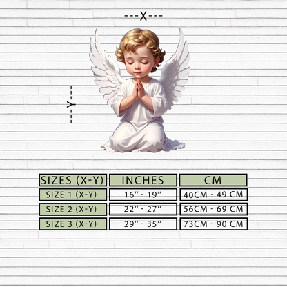Praying Baby Angel Metal Wall Art – Religious Nursery Decor-KAFUVM020 - Tampa Home & Garden Store