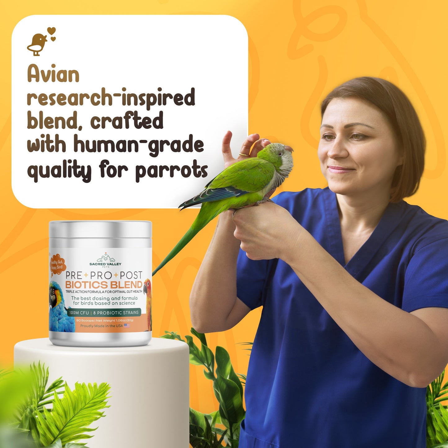 Pre+Pro+Post Biotics Blend for Parrots - 1.06oz - Tampa Home & Garden Store