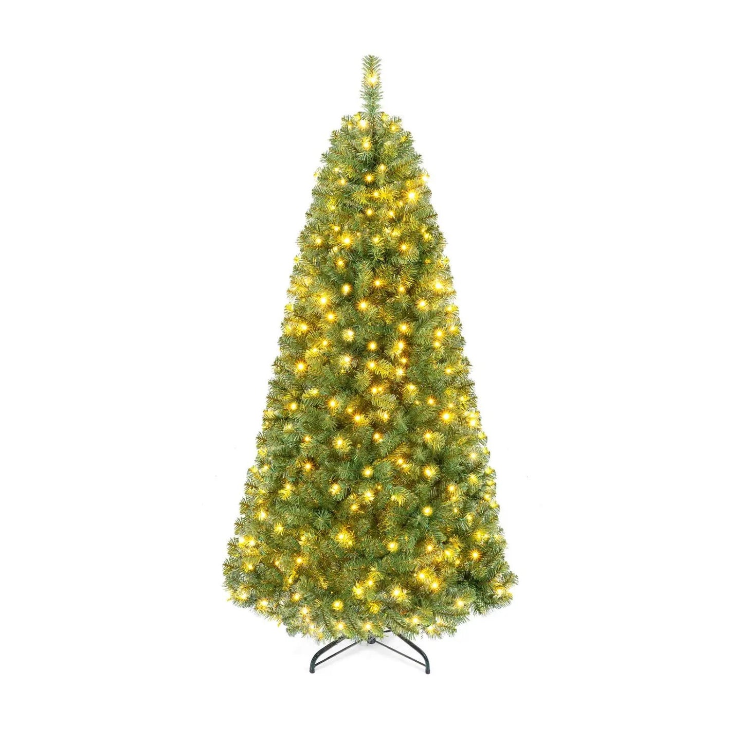 6-8 Ft Pre-Lit Artificial Christmas Tree with Remote