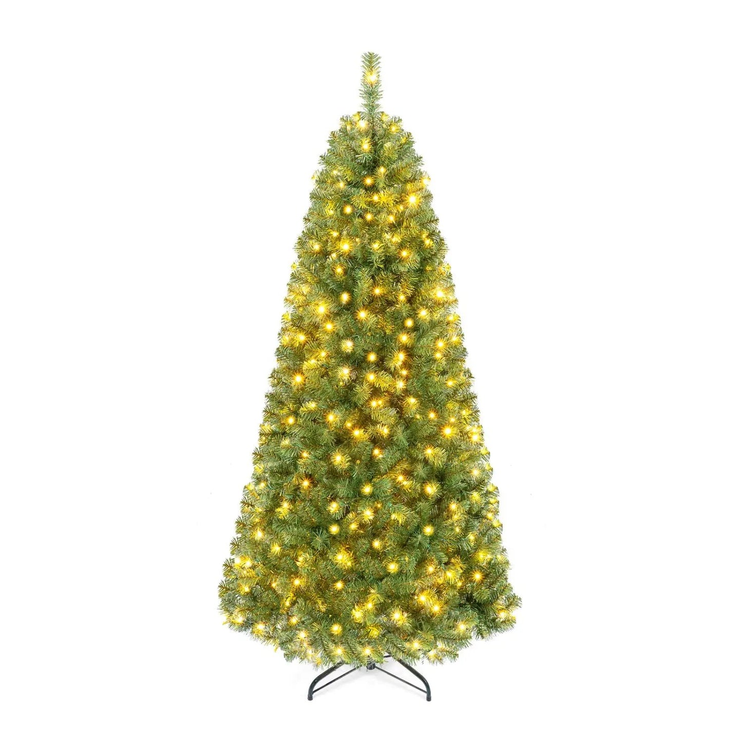 6-8 Ft Pre-Lit Artificial Christmas Tree with Remote