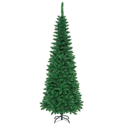 4.5 Ft Pre-Lit Premium Hinged Fir Pencil Tree