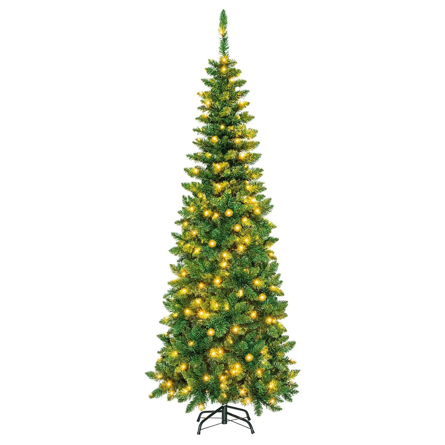 4.5 Ft Pre-Lit Premium Hinged Fir Pencil Tree
