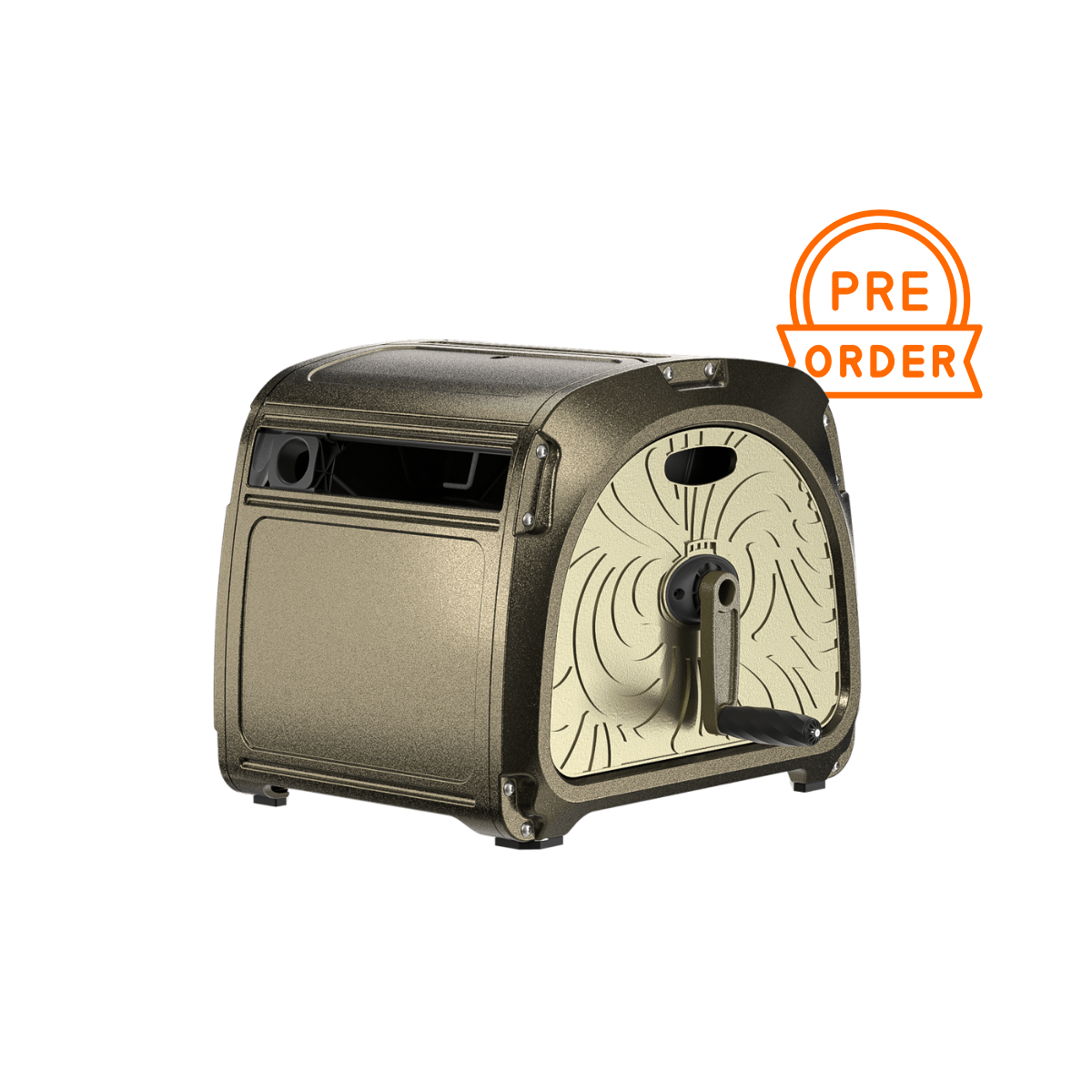 Garden Hose Reel Box Heavy Duty with Guide System manual crank bronze finish Giraffe Tools on Tampa Home & Garden Store