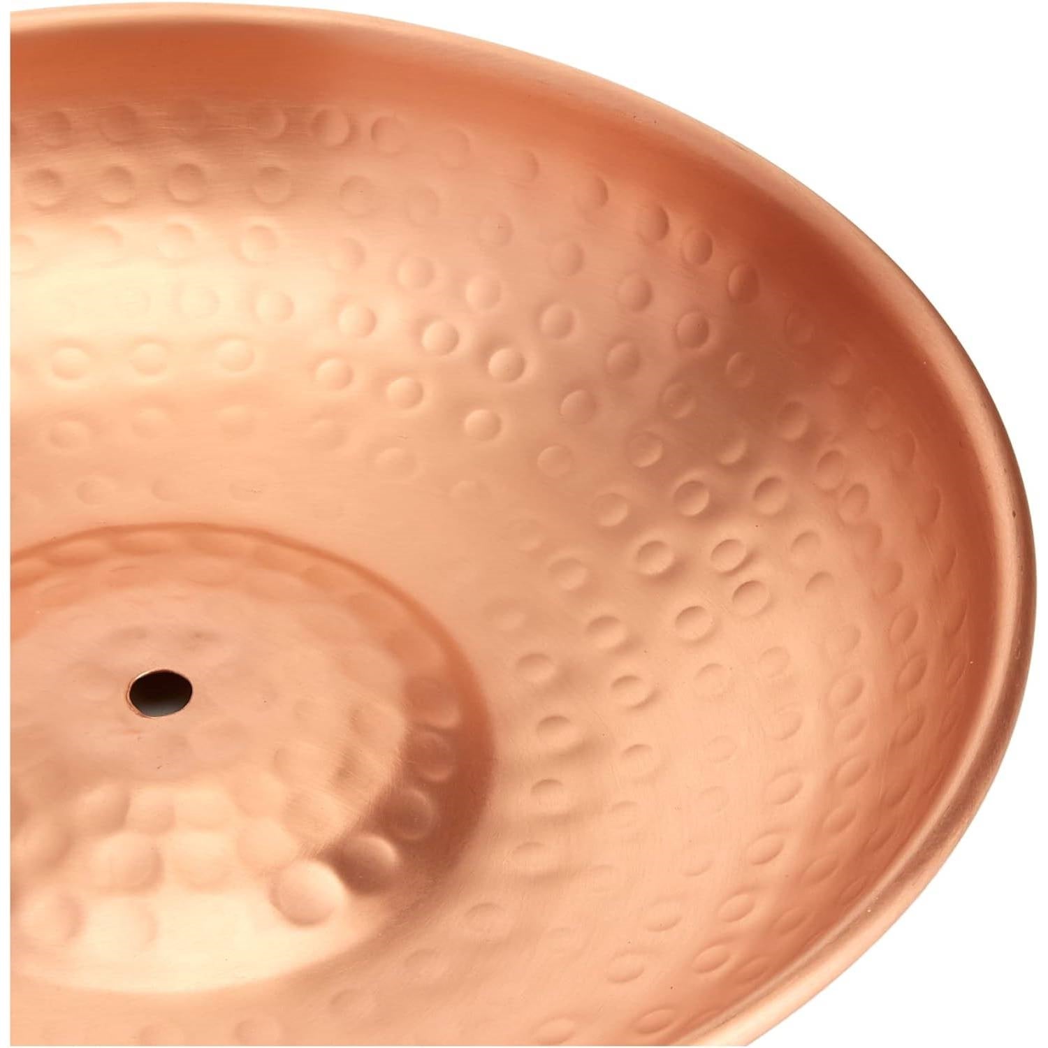 Premium Hand Hammered Copper Rain Chain Basin - 11-inch Diameter - Tampa Home & Garden Store