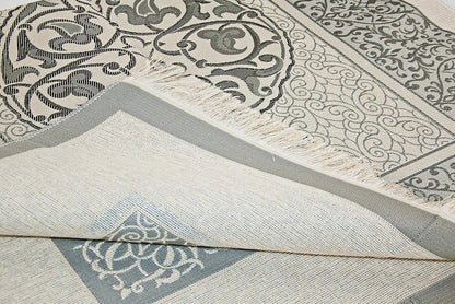 Premium Islamic Prayer Rug with Gift Tasbih Beads – Soft Taffeta Janamaz Mat for Men & Women – Lightweight, Machine Washable, Travel-Friendly, Beautifully Woven with Traditional Patterns - Tampa Home & Garden Store