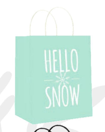 Premium Kraft Large Christmas Gift Bag - Hello Snow - Tampa Home & Garden Store
