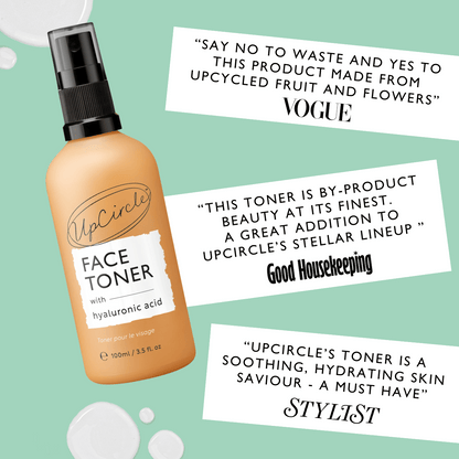 UpCircle Face Toner spray bottle with hyaluronic acid in a peach orange bottle on Tampa Home & Garden Store
