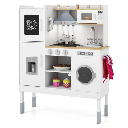 Pretend Kitchen Set with Range Hood and Ice Maker