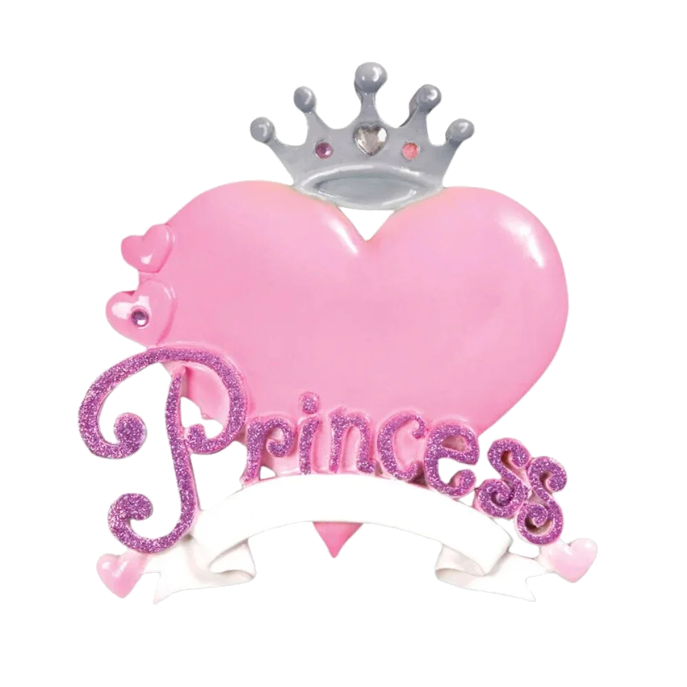 Princess Heart Ornament - Tampa Home & Garden Store