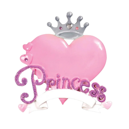Princess Heart Ornament - Tampa Home & Garden Store