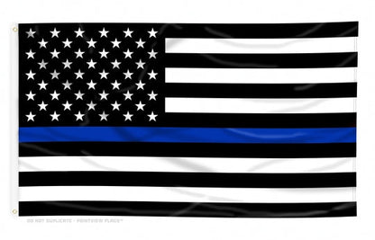 Printed Thin Blue Line American Flag *Made in USA* - Tampa Home & Garden Store