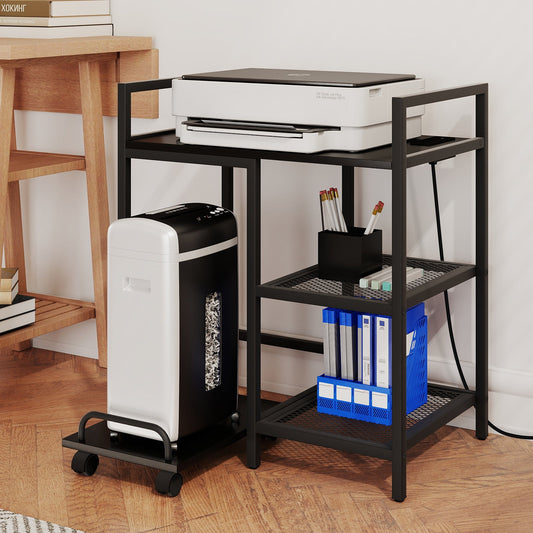 Printer Stand with Charging Station and Storage Shelves - Tampa Home & Garden Store
