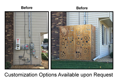 Metal Privacy Screen by Rustica Ornamentals, copper-toned perforated 46-inch panel on Tampa Home & Garden Store