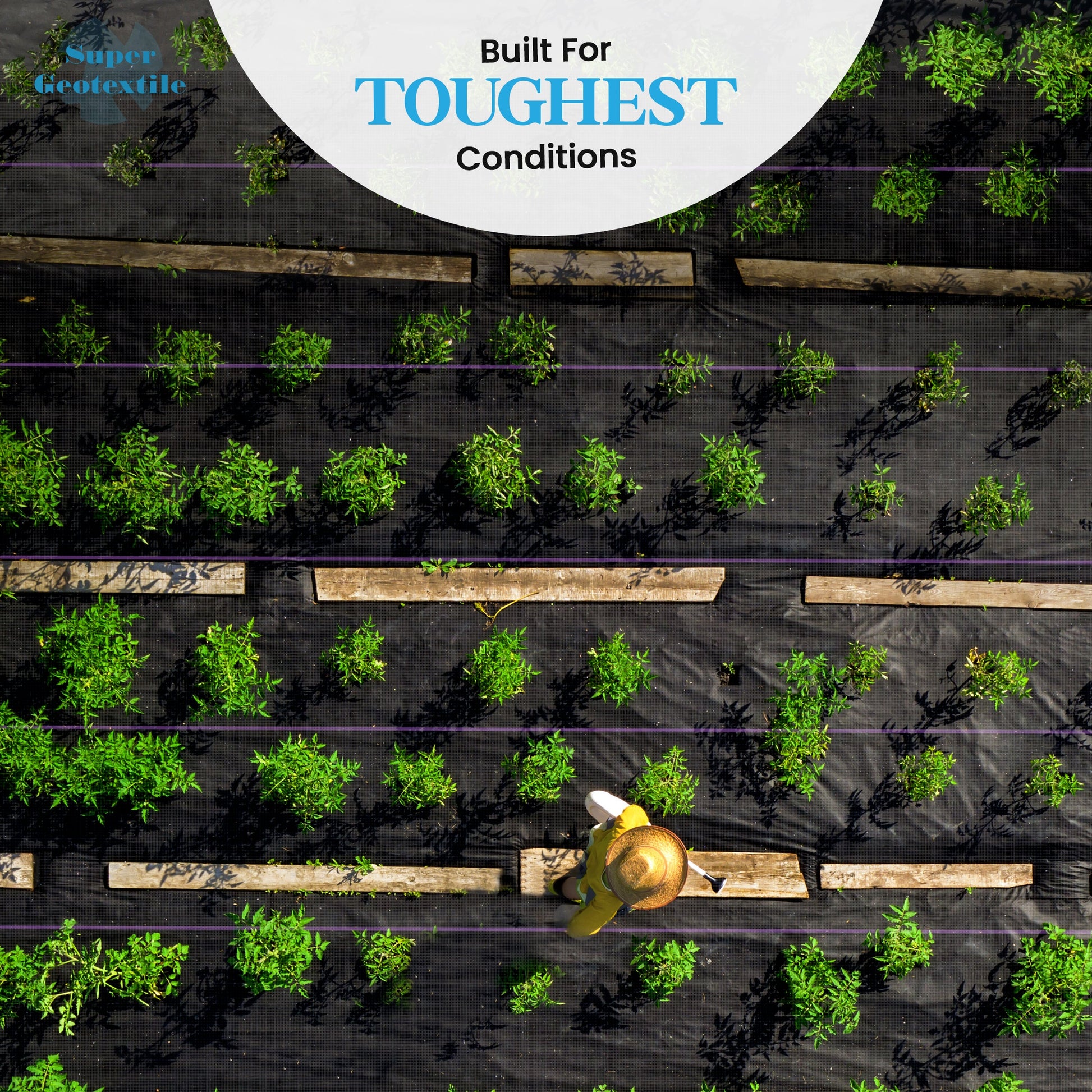 Pro Grade 5oz Weed Barrier - Heavy Duty Landscape Fabric - Weed Block - 25 Year Fabric - Tampa Home & Garden Store