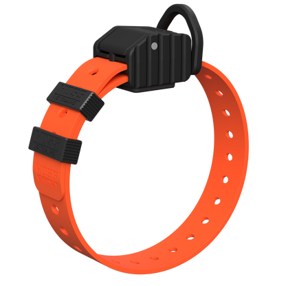 PRO SERIES FIELD COLLAR orange dog collar with black lock buckle by Hoss Straps on Tampa Home & Garden Store