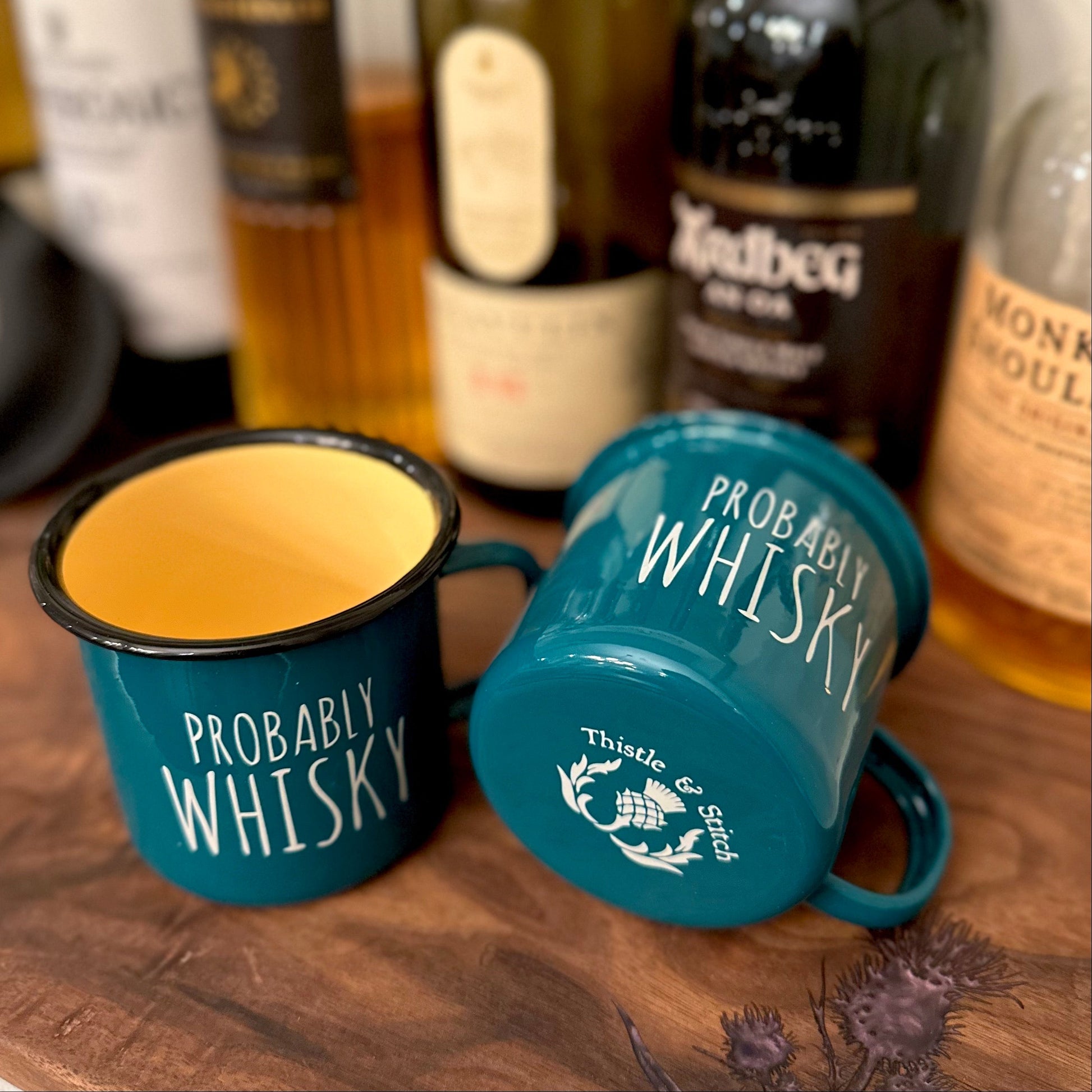 Probably Whisky 11oz Enamel Coffee Camp Mug - Tampa Home & Garden Store