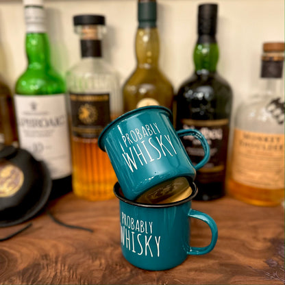 Probably Whisky 11oz Enamel Coffee Camp Mug - Tampa Home & Garden Store
