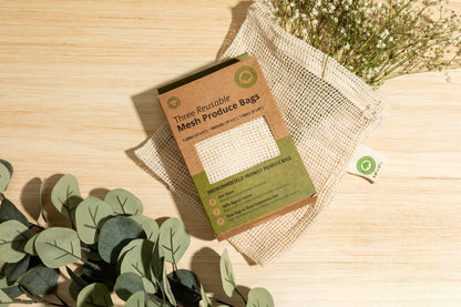 Gift Box Mesh and Muslin Produce Bags Set