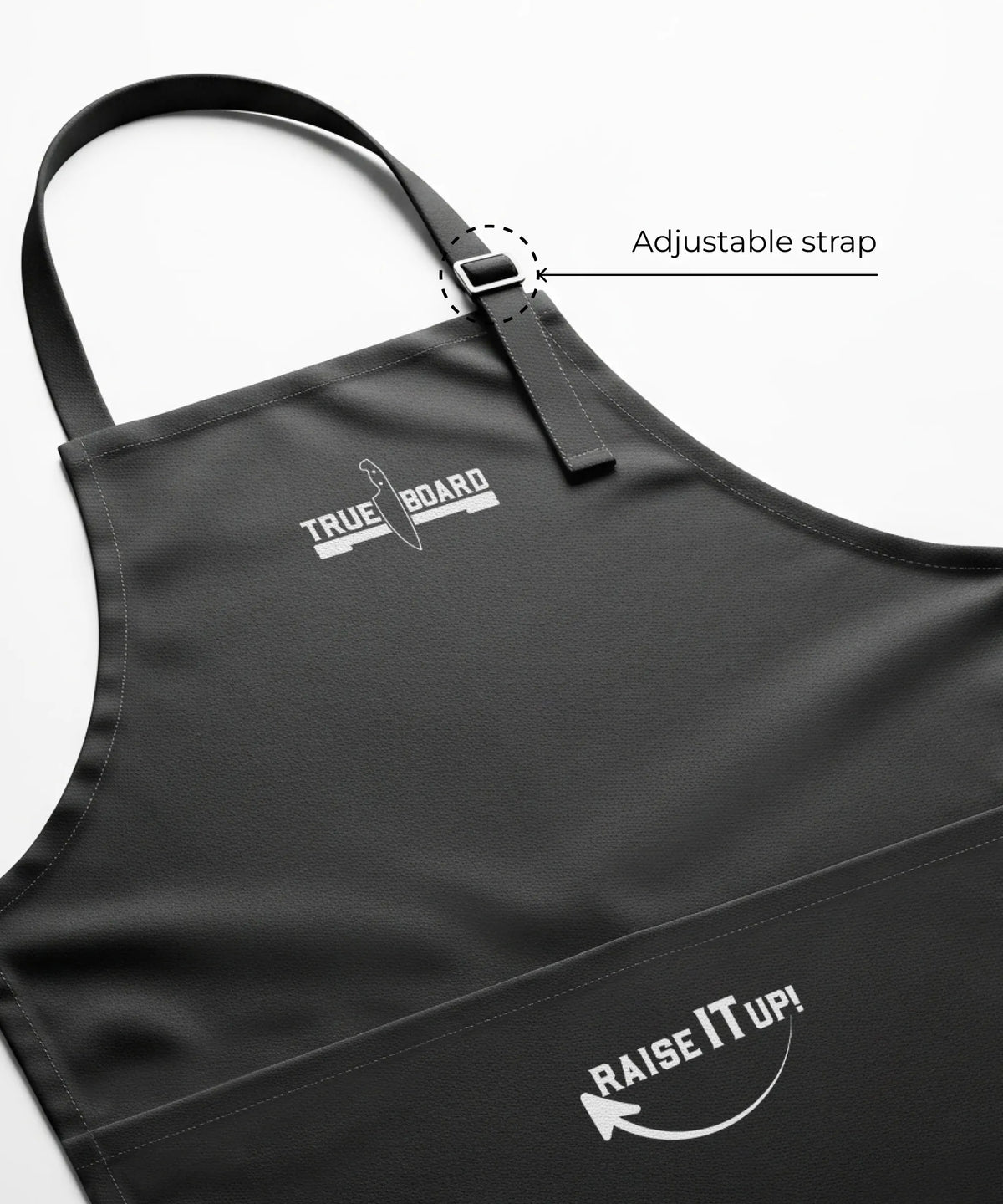 True Board Apron by The True Board in black with adjustable buckle strap, logo visible on Tampa Home & Garden Store