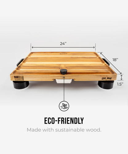 The True Board cutting board bamboo wood eco-friendly 24x18 in with logo on Tampa Home & Garden Store