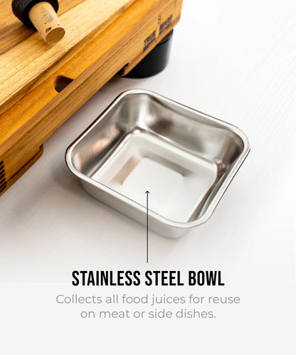 The True Board Compact cutting board and stainless steel bowl, 2-piece set on a white surface on Tampa Home & Garden Store