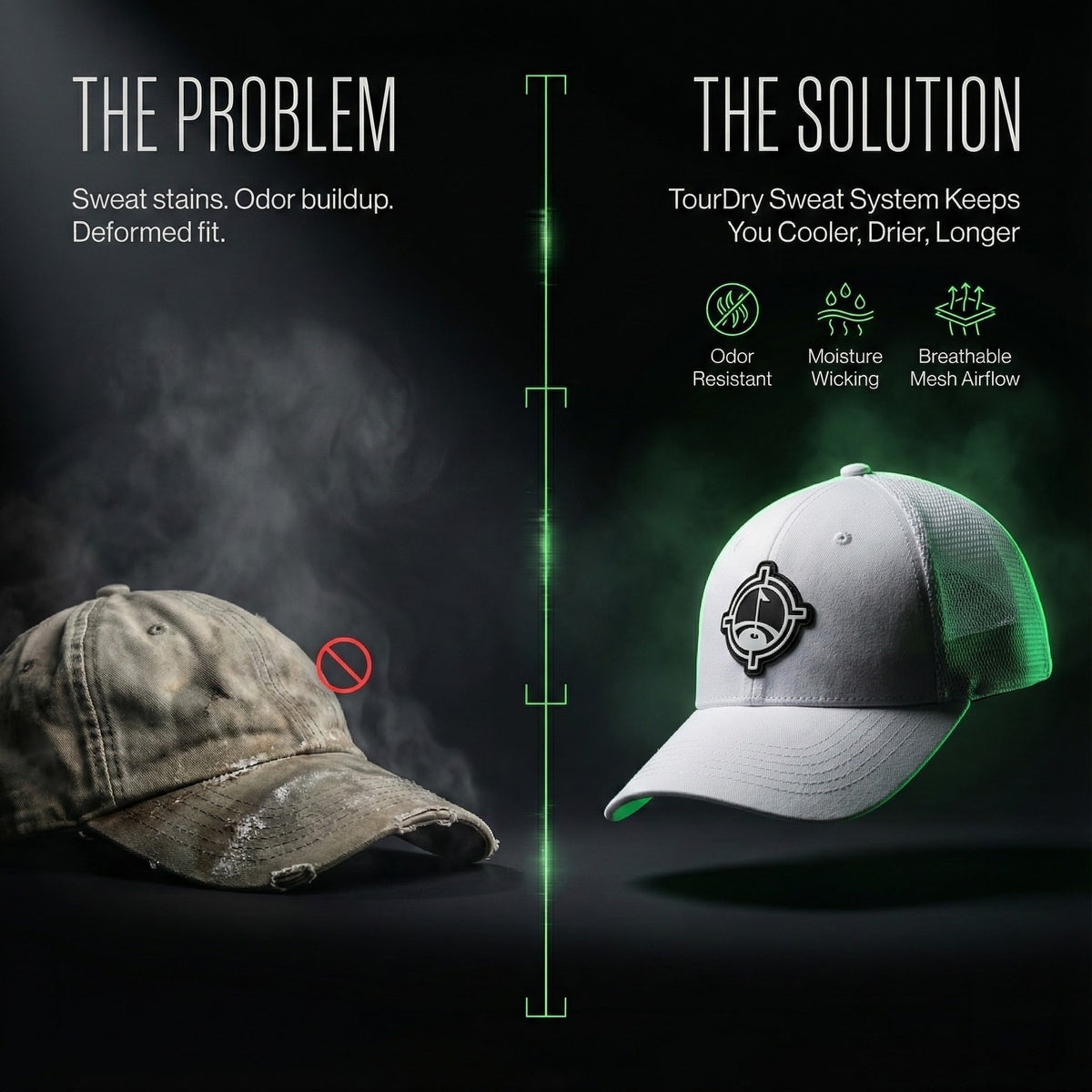 Hat Aiming Fluid Golf TourDry performance snapback by Aiming Fluid Golf on Tampa Home & Garden Store