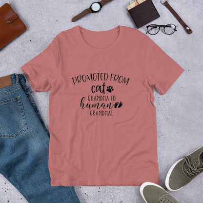 Promoted from Cat Grandma to Human Grandma T-Shirt - Tampa Home & Garden Store