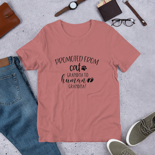 Promoted from Cat Grandma to Human Grandma T-Shirt - Tampa Home & Garden Store