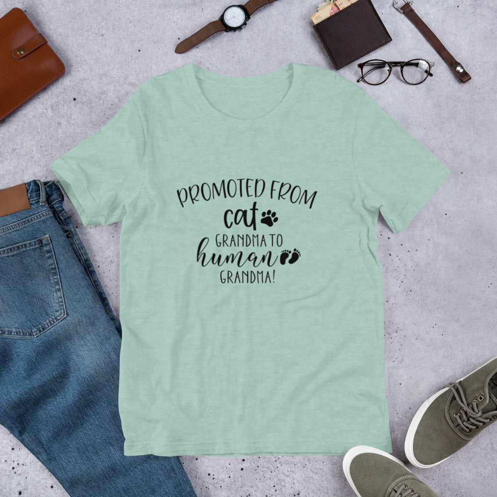 Promoted from Cat Grandma to Human Grandma T-Shirt - Tampa Home & Garden Store