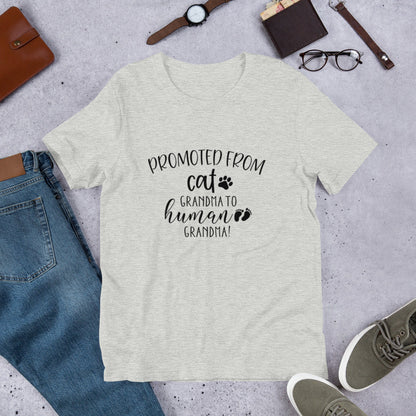 Promoted from Cat Grandma to Human Grandma T-Shirt - Tampa Home & Garden Store
