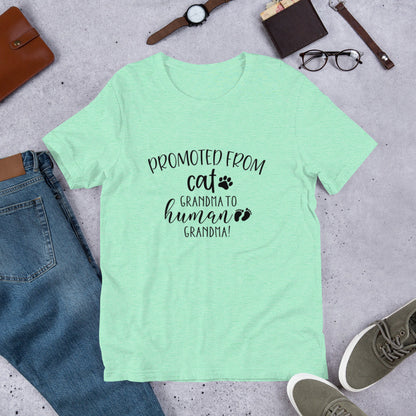 Promoted from Cat Grandma to Human Grandma T-Shirt - Tampa Home & Garden Store