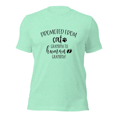 Promoted from Cat Grandma to Human Grandma T-Shirt - Tampa Home & Garden Store