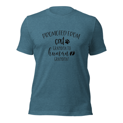 Promoted from Cat Grandma to Human Grandma T-Shirt - Tampa Home & Garden Store